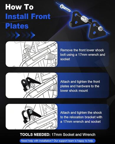 طقم رفع 2 بوصة متوافق مع CF Moto UFORCE 1000/1000XL، يناسب إطارات تصل إلى 30 بوصة، يغطي التعليق الأمامي والخلفي، سهل التركيب بمسامير in Kuwait