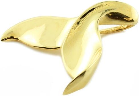 Sea Life Collection 10k Gold Fluke Charm Whale Tail Pendant in Saudi Arabia