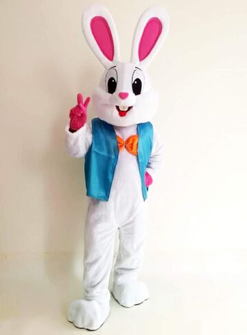 Bunny Mascot Costume Bunny Costume Adult Easter Costume Bunny suit Halloween Fancy Dress in Saudi Arabia