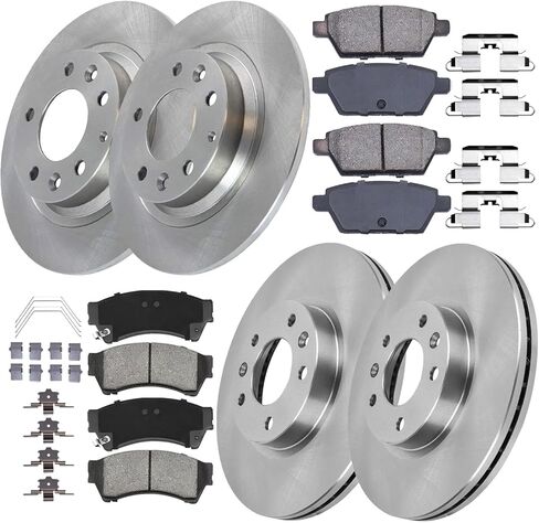 11.77" Front and 11.02" Rear Brake Kit Replacement for 2006 2007 2008 2009 2010 2011 2012 Ford Fusion Mazda 6, 2007 2008 2009 2010 2011 Lincoln MKZ, 2006 Zephyr Brakes, Rotors Ceramic Pads in Saudi Arabia