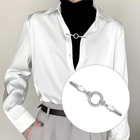 3 مشابك سترة كلاسيكية - مشبك للسترة، دبوس الشال وظهر الفستان، بروش تثبيت ملابس قابل للتعديل للنساء in Kuwait