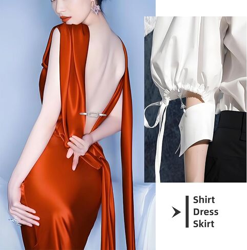 3 مشابك سترة كلاسيكية - مشبك للسترة، دبوس الشال وظهر الفستان، بروش تثبيت ملابس قابل للتعديل للنساء in Kuwait