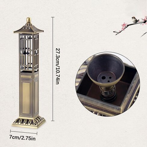 Pavilion Incense Burner Chinese Style Incense Holder Home Indoor Creative Fragrance Ornaments in Saudi Arabia