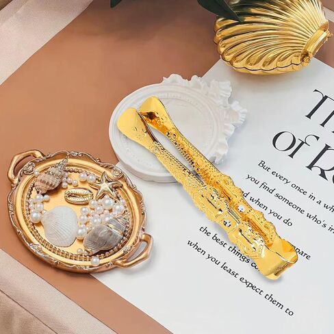 4 pcs Golden Incense Tongs, Vintage Charcoal Tongs with Floral Engraved Handle, Metal Incense Burner Clamp, Design Incense Clip (10.5CM) in Kuwait