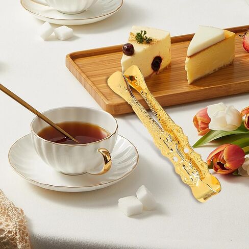 4 pcs Golden Incense Tongs, Vintage Charcoal Tongs with Floral Engraved Handle, Metal Incense Burner Clamp, Design Incense Clip (10.5CM) in Kuwait