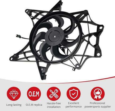 مجموعة مروحة تبريد الرادياتير JAVIK لـ Can-Am Maverick X3 Max Turbo R RR 2017-2024 O.E.M #709200588 in Saudi Arabia