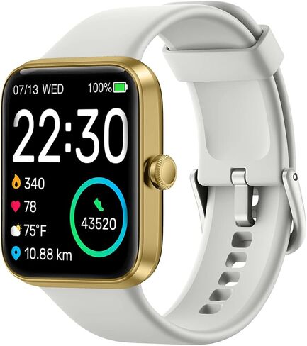 ساعة ذكية SKG 1.95 بوصة للرجال والنساء، ساعة ذكية لهواتف Android iPhone مع مكالمة بلوتوث/لعبة/آلة حاسبة/إشعارات 123+ ساعة رياضية لتتبع اللياقة البدنية مع مراقب معدل ضربات القلب SpO2 للنوم، وردي in Kuwait