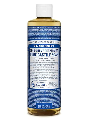 Dr. Bronner's - Pure-Castile Liquid Soap Variety Pack - Almond, Lavender, Baby Unscented, & Peppermint, Made w/Organic Oils, 18-in-1 Uses: Face, Body, Hair, Laundry, Pets, Dishes, Etc. (16oz, 4-Pack) in Saudi Arabia