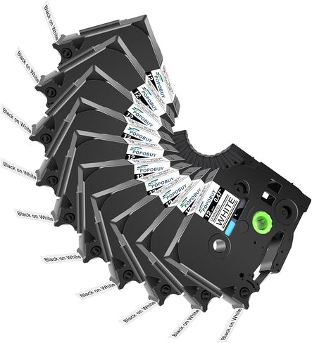 شريط أبيض مصفح 12 مم 0.47 متوافق مع Brother P-Touch TZ231 TZ-231 TZe-231 TZe231 شريط ملصقات 1/2 بوصة لصانع الملصقات PT-D210 PT-D220 PT-D400 PT-D600 PT-H110، 20 عبوة in Kuwait