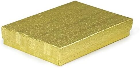 Gold Foil Cotton Filled Jewelry Box #32 (Case of 100) in Saudi Arabia