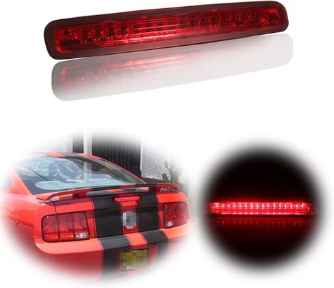 GTINTHEBOX Smoked Len LED ضوء الفرامل الثالث لسيارة Ford Mustang 2005-2009، مدعوم بـ 16 مصباح LED أحمر ساطع للغاية in Saudi Arabia