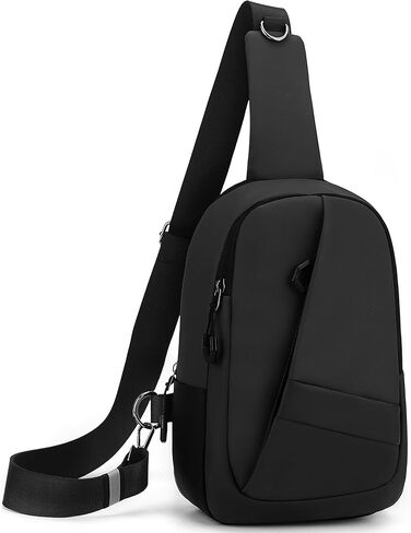حقيبة كتف Hoedia Crossbody للرجال والنساء، حقيبة كتف عبر الجسم EDC Fanny مع شريط عاكس وجيوب متعددة in Saudi Arabia