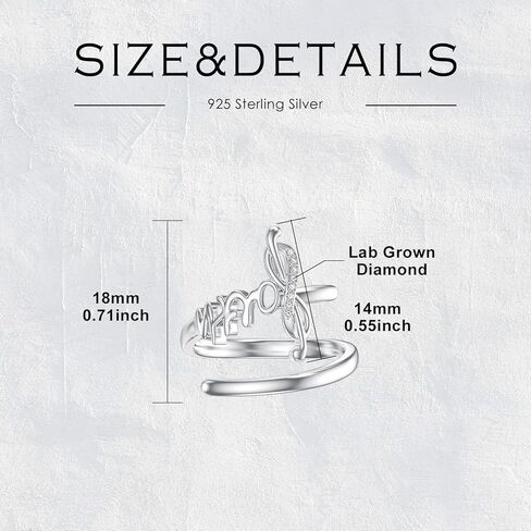 Diamond Faith Cross Ring for Women 925 Sterling Silver Faith Open Rings with Lab Grown Diamond Jewelry Gifts for Her in Saudi Arabia