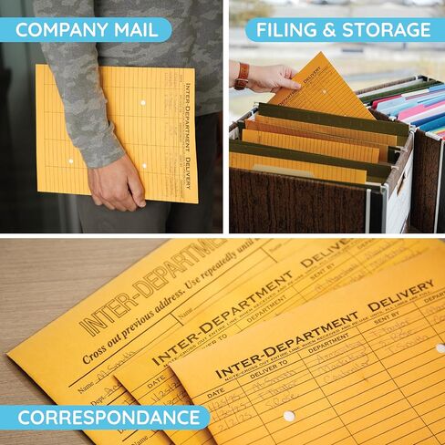 Blue Summit Inter-Department Envelopes, String Tie, Brown Kraft, 10 x 13 Inches – 100 Envelopes in Kuwait