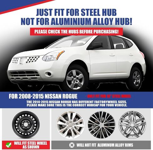 NIXON OFFROAD 16 Inch Wheel Cover for 2008-2015 Nissan Rogue&2014-2015 for Nissan Rogue Select 16 inch Sliver hubcaps pp Material Sliver hubcaps（no Decorative Screws） in Saudi Arabia