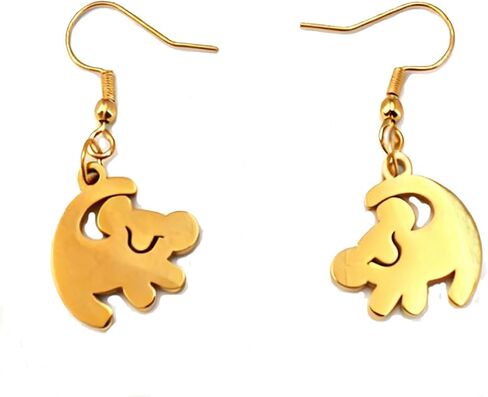 Lion Necklace Dainty Lion Lover Bracelet Earrings Animal Kingdom Gift Valentine's Jewelry in Saudi Arabia