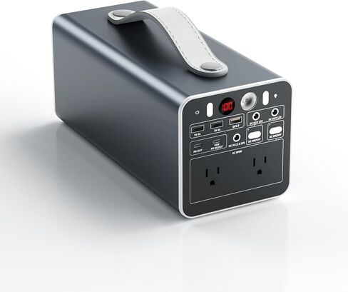 محطة طاقة محمولة بقدرة 300 وات، بنك طاقة بقوة 296 وات في الساعة مع مخرج تيار متردد، شاحن كمبيوتر محمول مولد للطاقة الشمسية، مصدر طاقة احتياطي للبطارية للتخييم، في الهواء الطلق، انقطاع المنزل في حالات الطوارئ in Kuwait