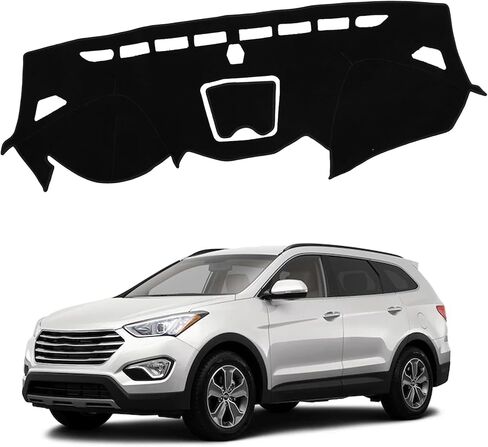 حصيرة لوحة القيادة المُحدثة لسيارة Hyundai Tucson 2022-2024 (تناسب فقط مجموعة رقمية مقاس 10.25 بوصة) حصيرة لوحة القيادة من البوليستر غطاء عاكس للزجاج الأمامي مانع للانزلاق ملحق داخلي باللون الأسود in Kuwait