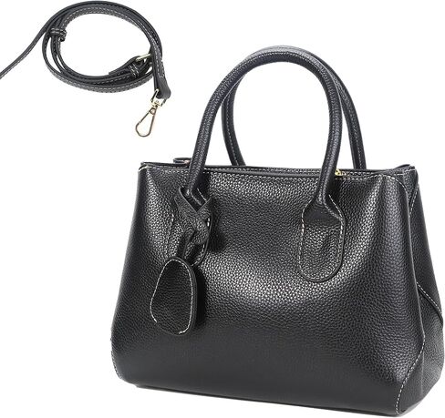 Genuine Leather Small Tote Bag for Women – Vintage Office Style, Hand-Held/Crossbody Shoulder Bag, Fits 7.9" Tablet in Saudi Arabia