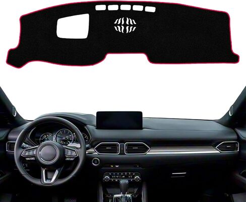 Fit for Mazda CX-5 2017-2025 Dashboard Cover Pad,Dash Cover Mat,Custom Faux Suede/Non-Slip/Black line in Saudi Arabia
