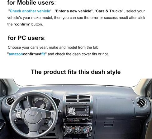 Dash Cover Mat Custom Fit for Scion XD, Dashboard Pad Carpet Protector (Black) K240 in Saudi Arabia