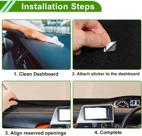 Dashboard Cover for Hyundai Elantra 2007-2010 Dash Cover Mat Carpet Center Console Dash Cover Mat Car Interior Anti-Slip Flannel Black 1 Pc in Saudi Arabia