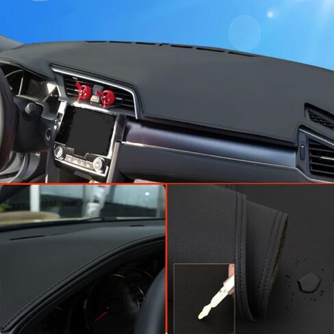 1 قطعة أغطية داش جلدية غير قابلة للانزلاق غطاء لوحة القيادة داش حصيرة لوحة القيادة حصيرة داش السجاد أسود اللون مخصص مناسب لفورد فيوجن 2013 2014 2015 2016 2017 2018 2019 2020 2021 in Kuwait