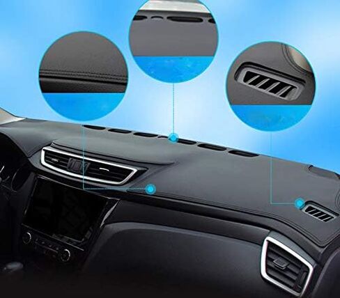 1 قطعة أغطية داش جلدية غير قابلة للانزلاق غطاء لوحة القيادة داش حصيرة لوحة القيادة حصيرة داش السجاد أسود اللون مخصص مناسب لفورد فيوجن 2013 2014 2015 2016 2017 2018 2019 2020 2021 in Kuwait