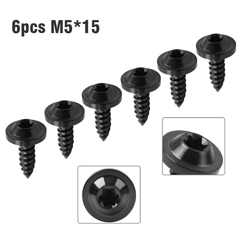 Cnthan7 6pcs M5*15mm Titanium Alloy Bolts Self Tapping Tapper Screws Fastener Modified Truss Torx Head Black for BMW for Harley for Honda for Ducati in Saudi Arabia