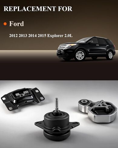 حامل محرك المحرك واستبدال التركيب العابر لـ 2012 2013 2014 2015 Explorer 2.0L، مجموعة حامل المحرك مكونة من 4 قطع بديلة OE#A5634 A5612 A5614 EM-4125 EM-4121 EM-4120 BB5Z6038F AV6Z6068A BB5Z6068B in Saudi Arabia