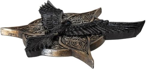 Pacific Giftware Raven Incense Burner Decorative Celtic Knotwork Design with Resin Wings and Intricate Details Ideal for Aromatherapy and Home Decor 5.71" Long in Saudi Arabia