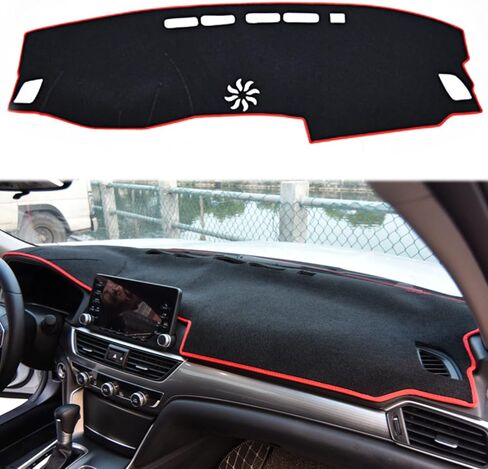 Rifoda for Accord Center Console Cover Instrument Panel Sunshade Cover Pad Fit for Honda Accord 10th Gen 2018 2019 2020 2021 2022 Dash Board Cover Mat(Red Edge with HUD) in Saudi Arabia