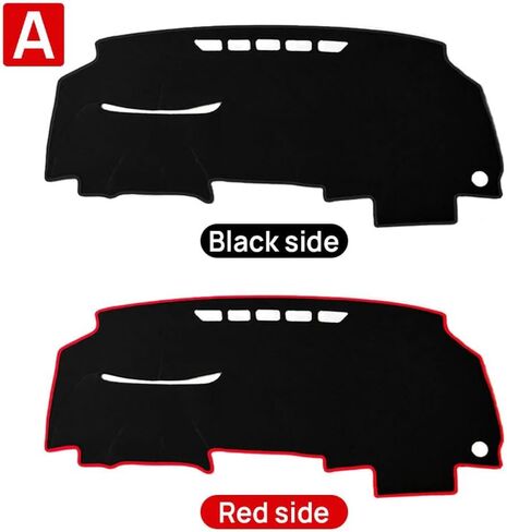 Car Dashboard Cover Anti-Scratch Dash Cover Interior Dash Covers - for Honda Civic 8th 2006 2007 2008 2009 2010 2011, A Red Side in Saudi Arabia