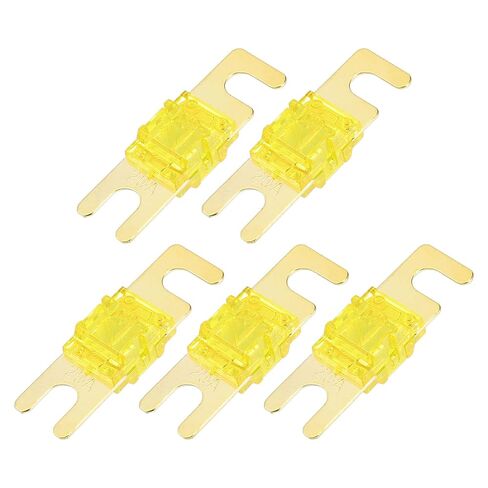 Mini ANL Fuses 20A / Audio CD Fuse for Car Motorcycle Boat/Durable Plastic Metal / 5 Pcs Gold Tone Yellow in Saudi Arabia