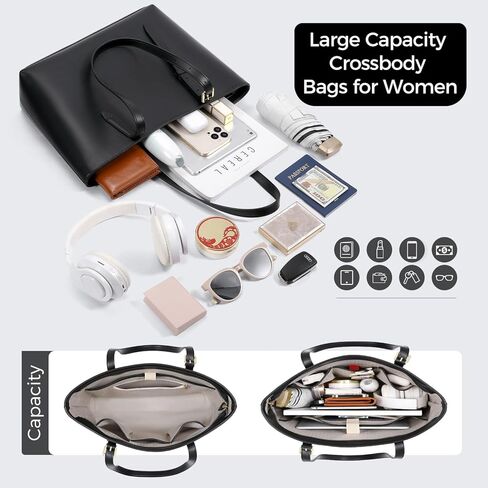Peacocktion Tote Bag for Women Soft Faux Leather Shoulder Bag Handbag for Ladies Work Everyday Office Travel in Saudi Arabia