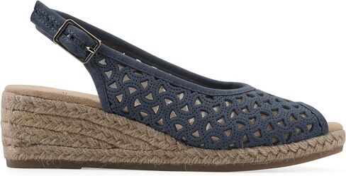 White Mountain Women's Maize II Perforated Slingback Espadrille Wedge Sandal in Saudi Arabia