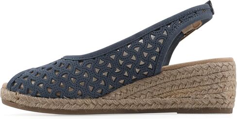White Mountain Women's Maize II Perforated Slingback Espadrille Wedge Sandal in Saudi Arabia