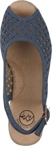 White Mountain Women's Maize II Perforated Slingback Espadrille Wedge Sandal in Saudi Arabia