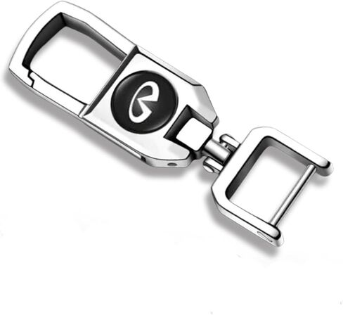 حلقة مفاتيح معدنية للسيارة، لسلسلة مفاتيح إنفينيتي QX50 Q50 Q70 Q70L Q60 QX30 QX60 QX80، سلسلة مفاتيح سلسلة مفاتيح السيارة للرجال والنساء فضية in Kuwait
