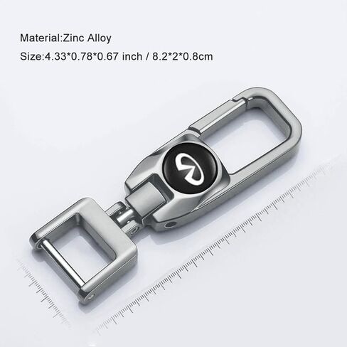 حلقة مفاتيح معدنية للسيارة، لسلسلة مفاتيح إنفينيتي QX50 Q50 Q70 Q70L Q60 QX30 QX60 QX80، سلسلة مفاتيح سلسلة مفاتيح السيارة للرجال والنساء فضية in Kuwait