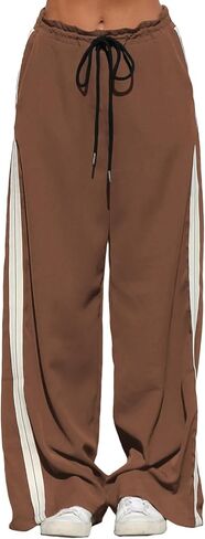 Acelitt Womens Track Pants Loose Wide Leg Jogging Sweatpants Side Striped Color Blocked Sport Pants Athletic Runing in Saudi Arabia