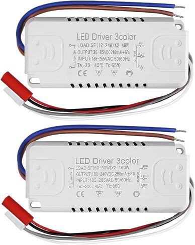 1pcs Constant Current LED Driver 3colors 20-40W×2 240mA Adapter for Power Supply AC220V Lighting for LED Strips((50-70W)-2) in Saudi Arabia