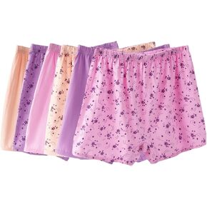 Women's Plus Size Cotton Boxer Briefs Loose Soft Panties Shorts for Middle Elderly Ladies Panties 6pcs in Saudi Arabia
