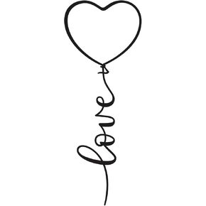 ديكور حائط معدني We Moment Love - علامة قلب الحب لغرفة النوم والمكتب وديكور المنزل - هدايا عيد الحب - أسود in Kuwait