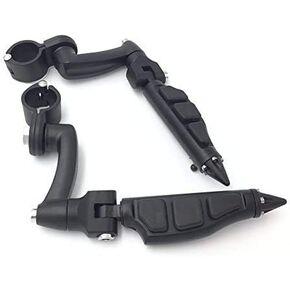 XKH-Black طقم تثبيت ربط قابل للتعديل على شكل خنجر مسند للقدمين متوافق مع Harley Sportster 883 1200 Street Bob Softail CVO مجهز بواقي محرك أمامي مقاس 1-1/2 بوصة (1.5 بوصة) [B01AVH3PDU] in Kuwait