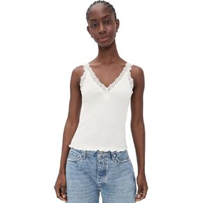 قميص بدون أكمام نسائي مضلع مزين بالدانتيل من Madewell in Kuwait