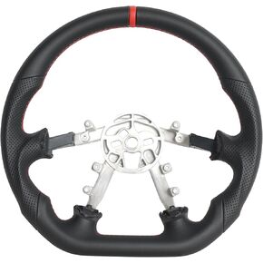 عجلة قيادة جلدية كاملة، عجلة قيادة مسطحة من الجلد على شكل حرف D مناسبة لسيارة شيفروليه كورفيت C5 Z06 1997-2004 in Kuwait