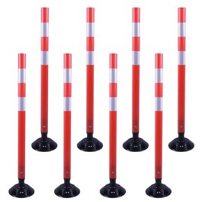 مخاريط مرورية شديدة التحمل مقاس 36 بوصة، 8 عبوات مع قاعدة زنبركية - مخاريط أمان عاكسة من OrangeStar لمناطق البناء والطرق السريعة ومواقف السيارات - خطوط الطرق البرتقالية in Kuwait