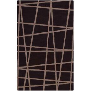 Rug Source Modern Collection 5x8 Abstract Area Rug, Hand Tufted Brown Modern Rug, Oriental 100% Wool Carpet for Bedroom, Living Room, Dining Room in Kuwait