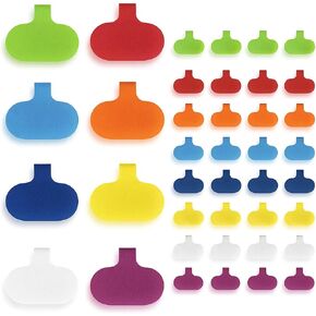 40Pcs Cord Labels, Electronics Reusable Write On Cable Tags for Charging Cords Durable Nylon with Hook and Loop Closure Home Office Cable Management (0.75"x1.5") Tags (8 Colors in Kuwait